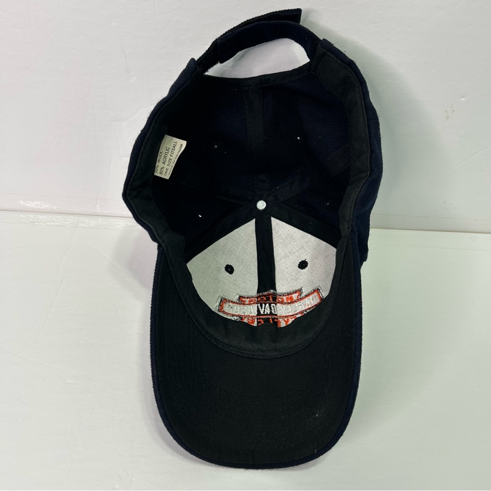 Harley Davidson Navy Orange Baseball adjustable cap hat unisex - Picture 5 of 8